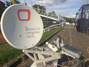 Live-on-Air Datenuebertragung per Satellit