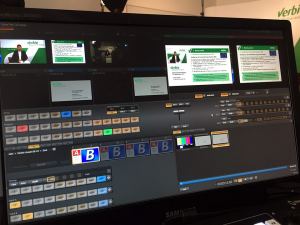 Produktion des Programmsignal der Pressekonferenz für den Livestream