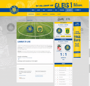 Screenshot Lok Leipzig Homepage mit Livestream Paywall